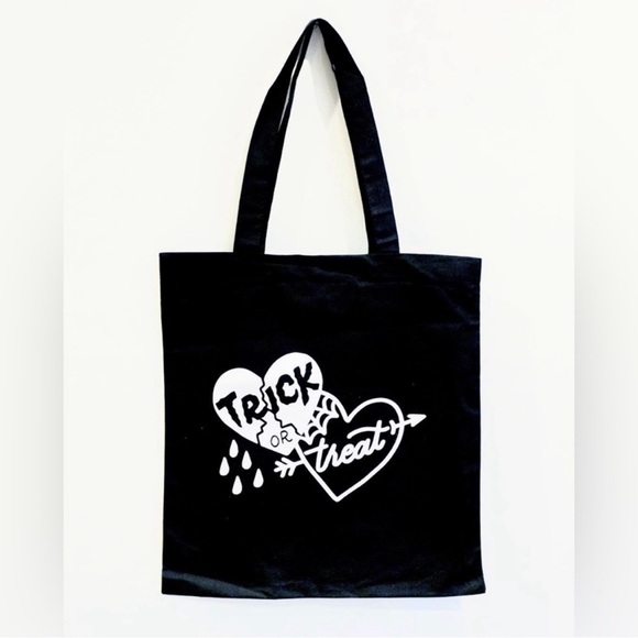 NWT Black Halloween Trick or Treat Tote - Picture 2 of 7